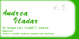 andrea vladar business card